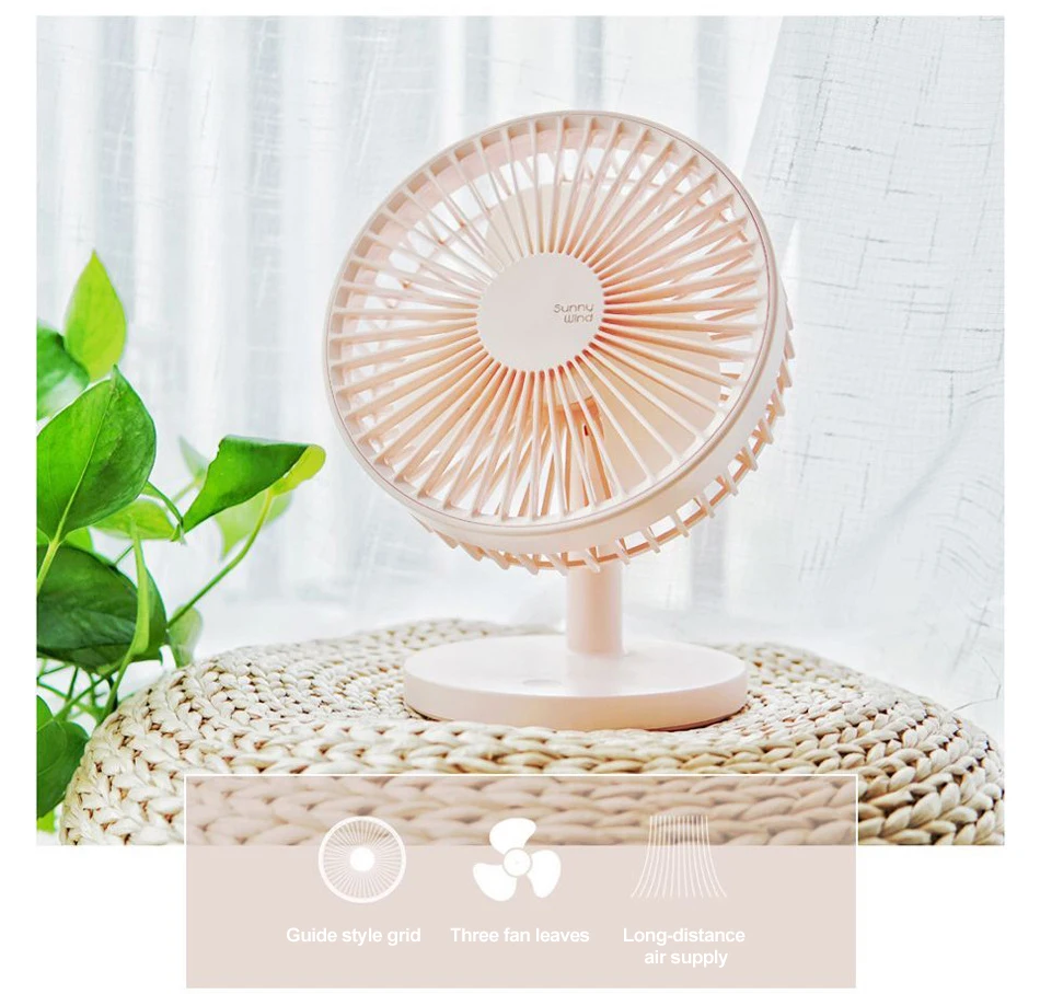 Xiaomi 3Life 202 Desktop Mute Fan USB Charging 2000mAh Battery Capacity description image 5
