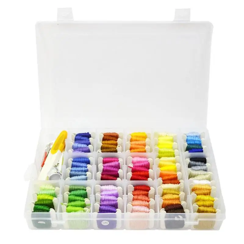 

Practical 139pcs Embroidery Tool Set 100 Colors Wide Scope of Application DIY Sewing Knitting Threaders Portable Box Tool