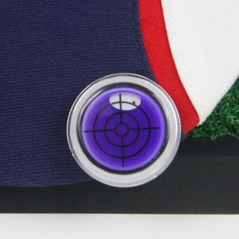 Purple Мини-гольф Марка шляпа для гольфа клип отметка склон установка уровень чтения кепки клип на для тренировки гольфа Практическая помощь аксессуары Сверхлегкий - Цвет: Purple