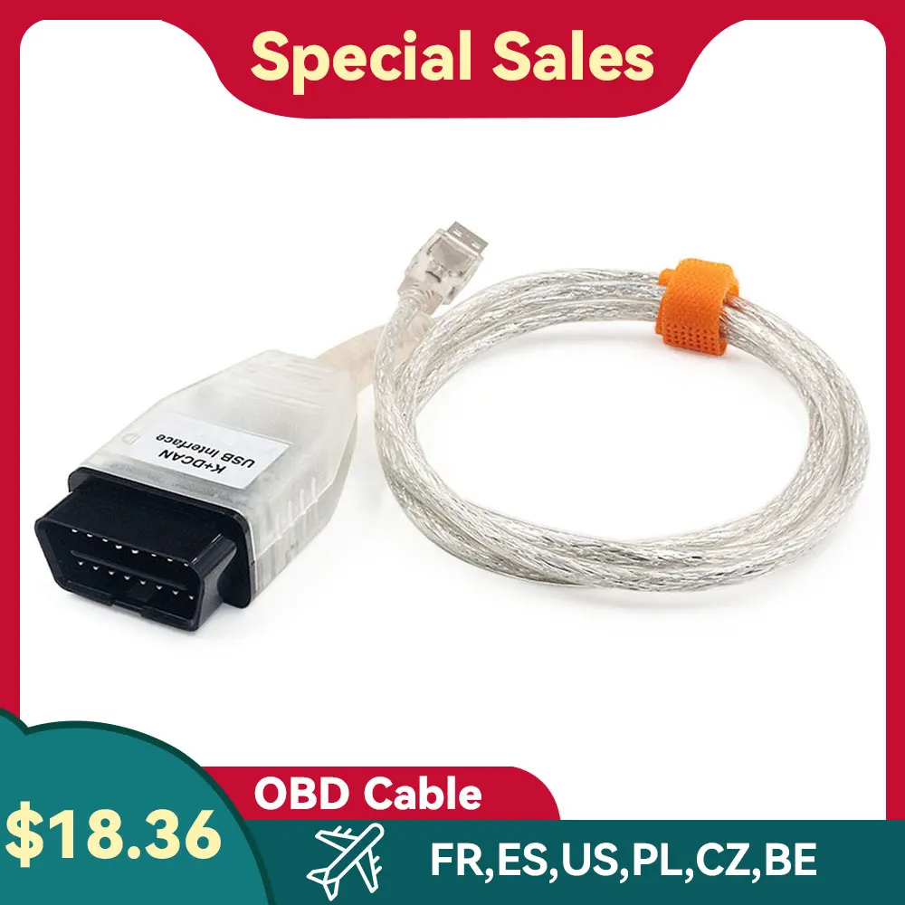 K+CAN K+DCAN Car Diagnostic USB Interface Cable Vehicle Testing Line