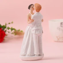 חתונה עוגת בובת שרף חתן הכלה שתי נשים צלמית עוגת Stand צילינדר(China)