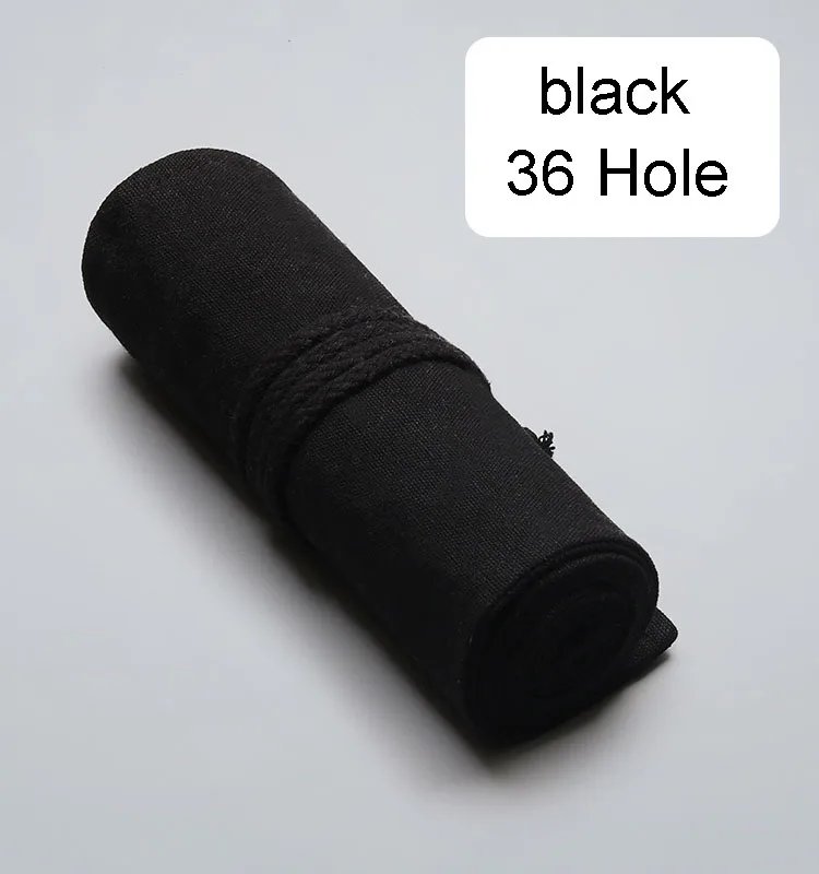 36/48/72hole Canvas Pencilcase Bag Pencil Kalemlik School Stati Rulo Onery Piornik Pennenzak Roll Purse Up Skorzany - Цвет: 36 HOLE