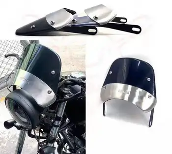 

Motorcycle Windshield Wind Deflector Windscreen Universal for Harley Honda Yamaha Kawasaki Suzuki 7.5"-9.45" Headlight