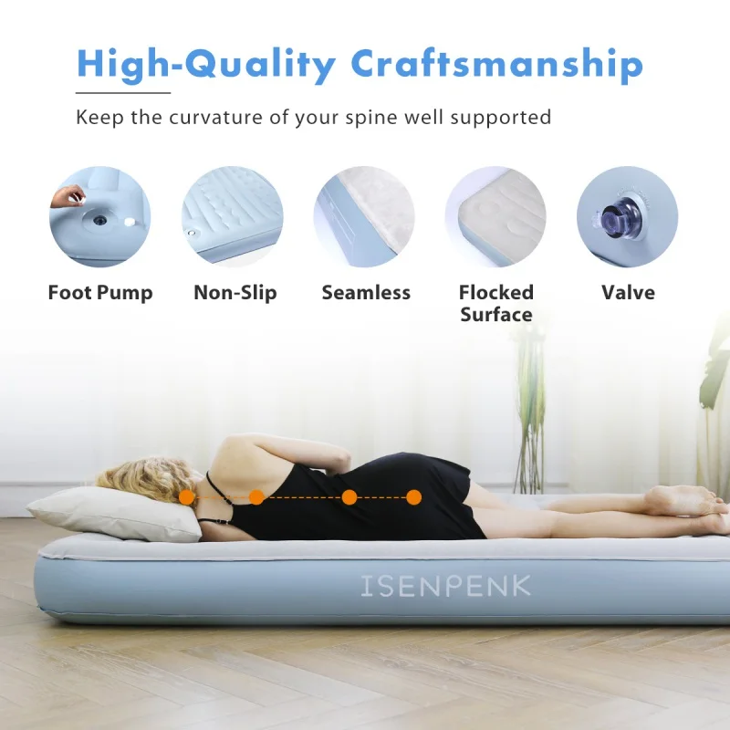 Американский разъем стандартная воздушная кровать без утечки надувной матрас кровать с заряжаемый насос для кемпинга дома