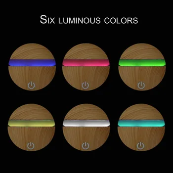 

130ML Portable Size Wooden Aroma Essential Oil Diffuser Home Office Ultrasonic USB Rechargeable Mist Humidifier DC 5V 8W