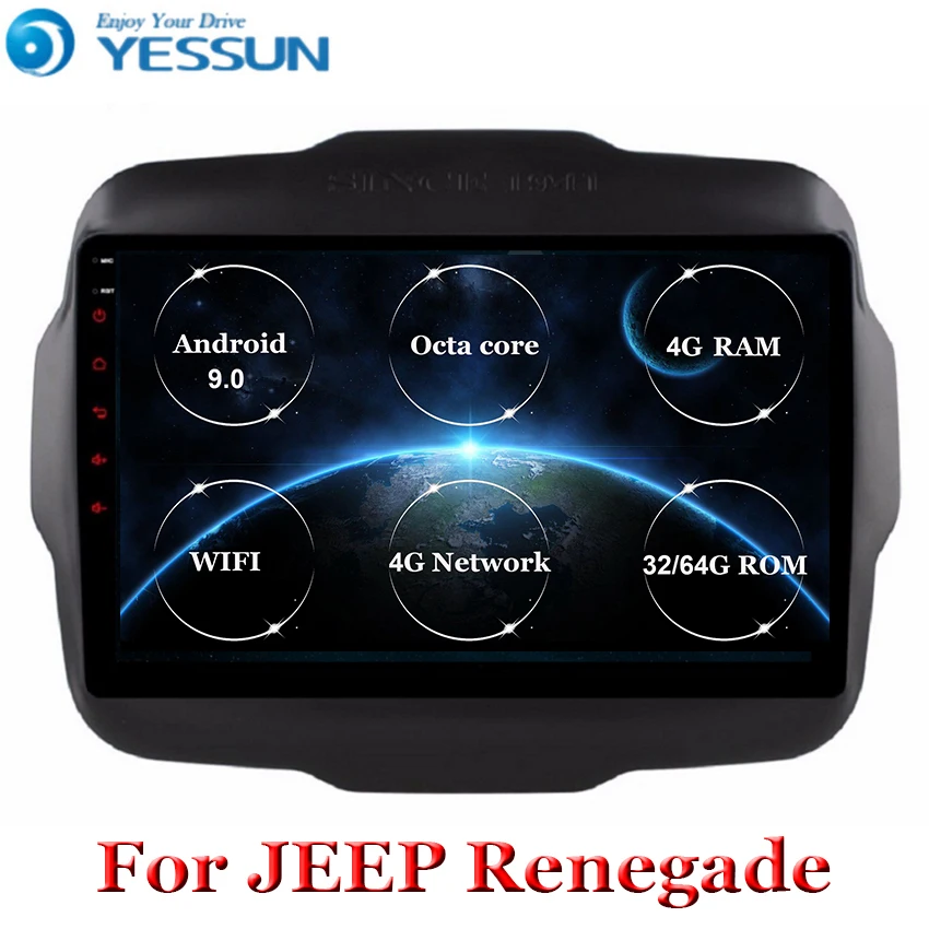 Android 9 Восьмиядерный автомобильный dvd для JEEP Renegade радио 2016 2017 мультимедийный GPS