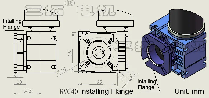 RV040 flange