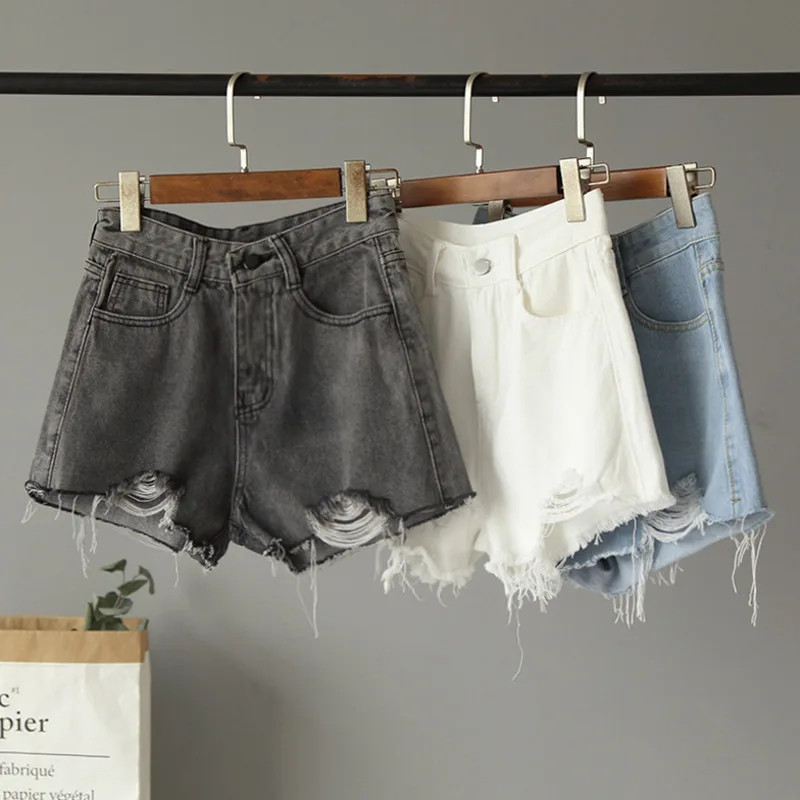 

Women's Denim Shorts Classic Vintage High Waist Blue Wide Leg Female Caual Summer Ladies Shorts Jeans For Women