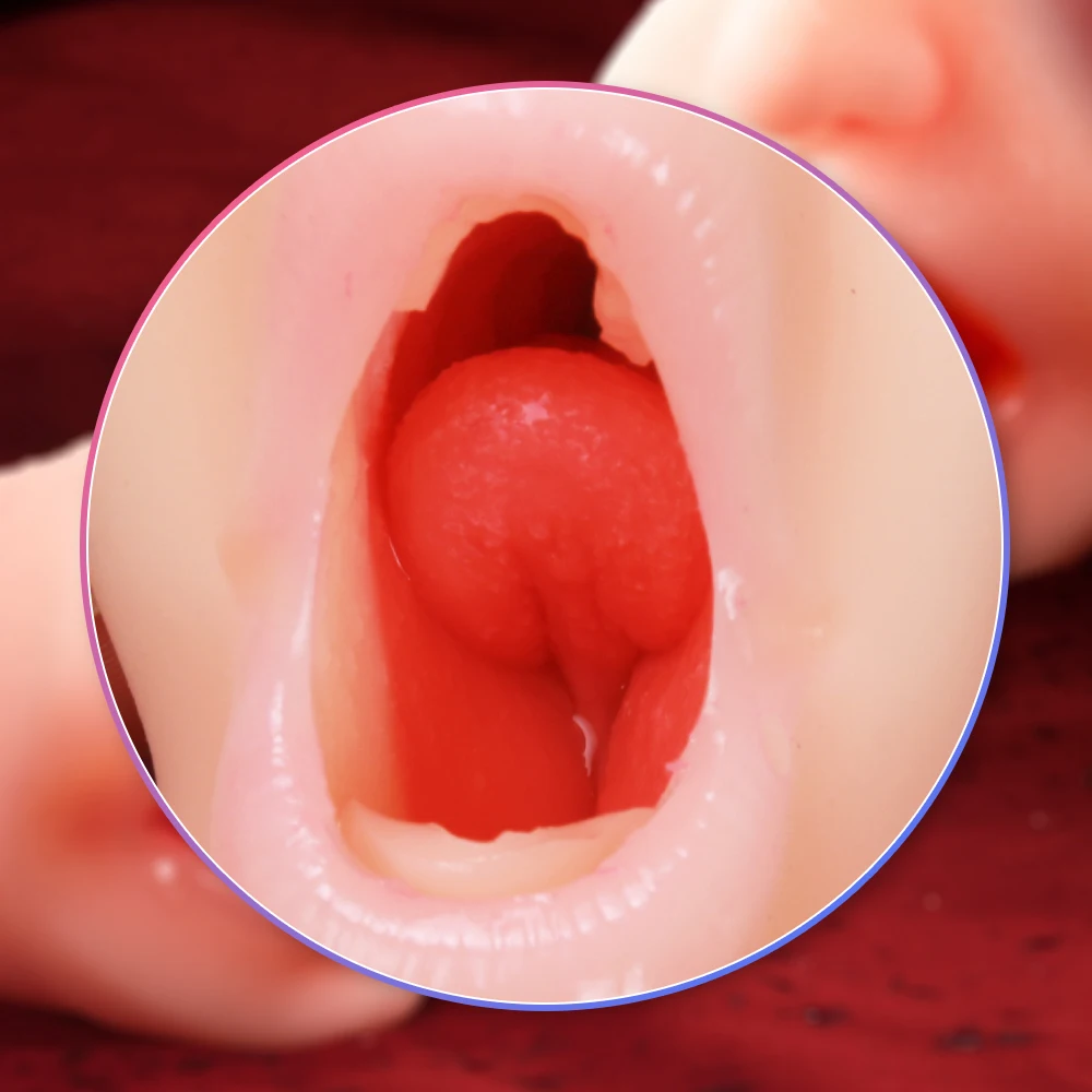 Realistic Throat Oral With Tongue Male Penis Masturbators Vagina Anal Blowjob Toy for Adult Men Pussy Pocket Erotic Sex Machine 3
