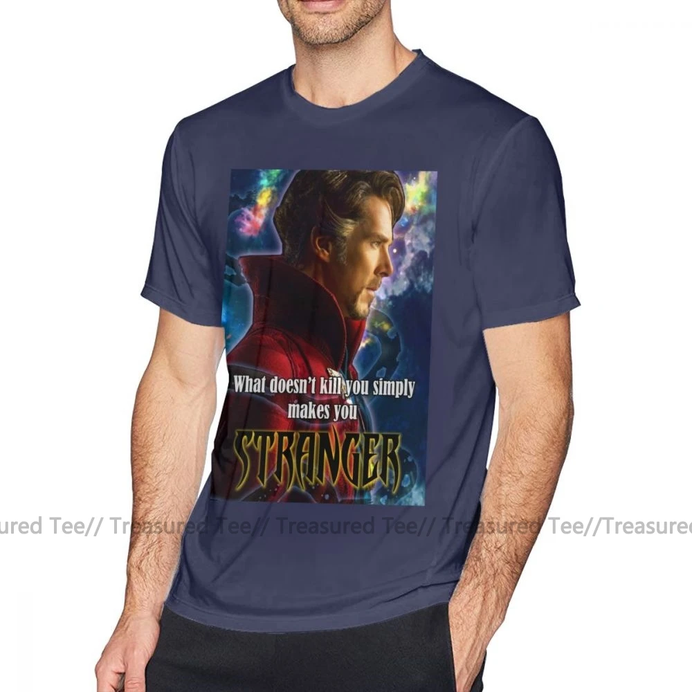 Dr Strange футболка What Not Kill You футболка 100 хлопок модная футболка с коротким рукавом графическая Мужская футболка большого размера - Цвет: Navy Blue