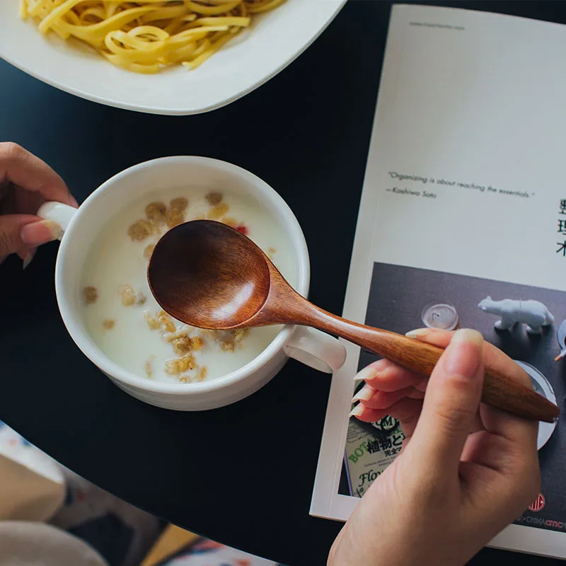 Деревянная ложка Бамбуковая кухонная утварь для приготовления пищи инструмент