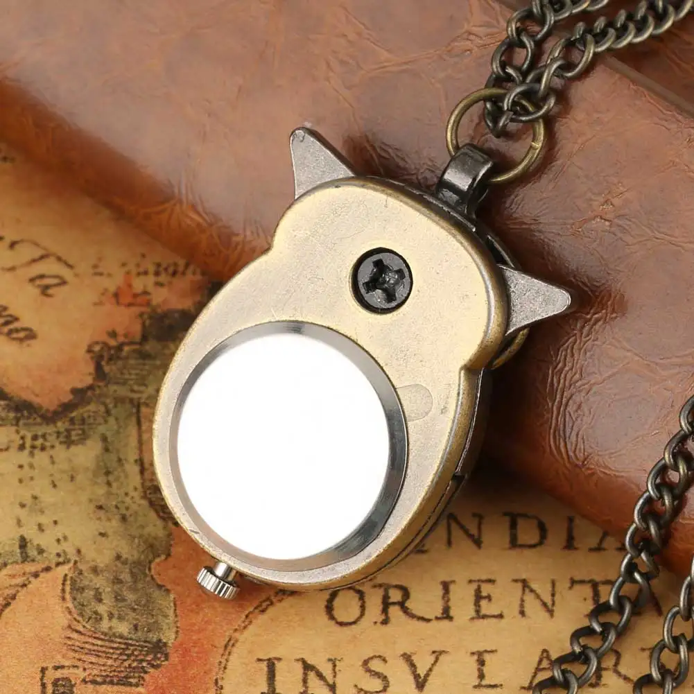 Винтажные маленькие карманные часы в форме животных кварцевые карманные часы цепочка Кулон часы для мужчин и женщин цепочка подарки дропшиппинг