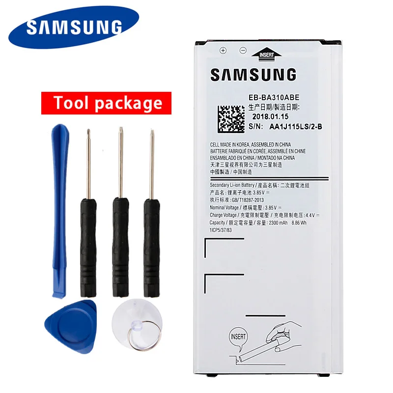 Оригинальный высококачественный аккумулятор для Samsung GALAXY A3 2016 Edition A310 A5310A EB-BA310ABE