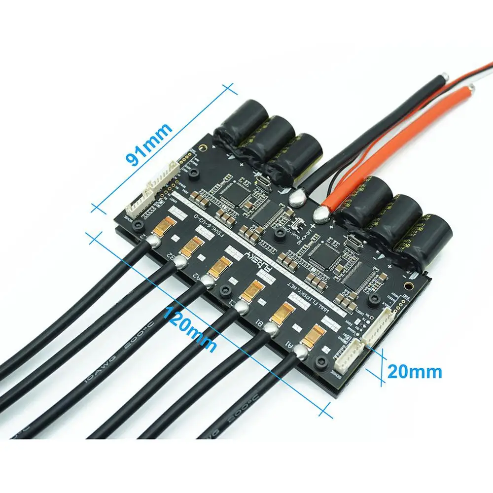 Электрический скейтборд ESC 200A Dual fesc6.6 на основе VESC6 с алюминиевым теплоотвода