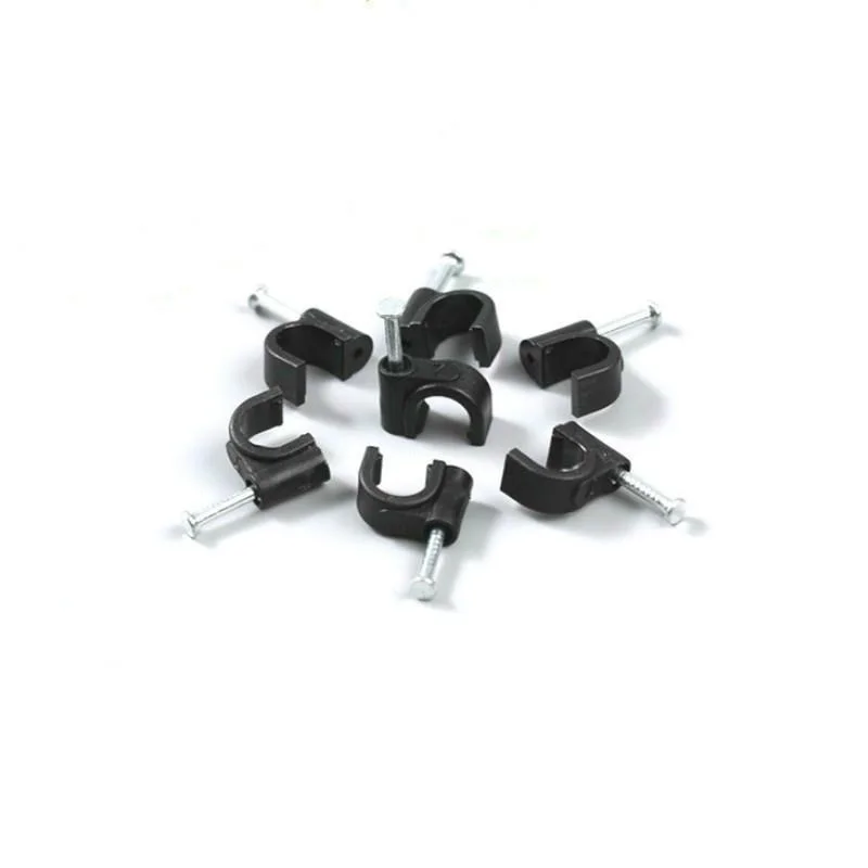 200PCS/LOT Round Square Pin-Line Plastic Clamping Cable Holder Wire Clasp 4mm 6mm 8mm 10mm | Обустройство дома