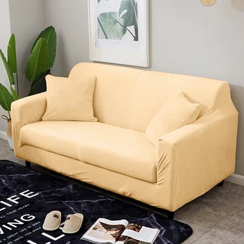

Plush fabirc Sofa cover 1/2/3/4 seater thick Slipcover couch sofacovers stretch elastic cheap sofa covers Towel wrap covering