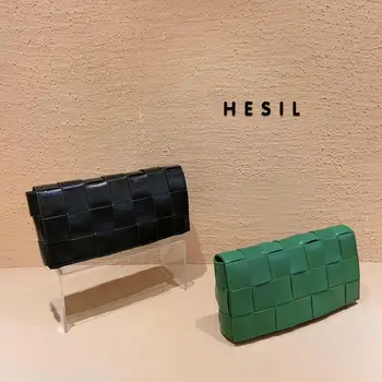 

New fashion simple texture fashion woven bag small square bag pillow bag shoulder bag hand bag women's bag