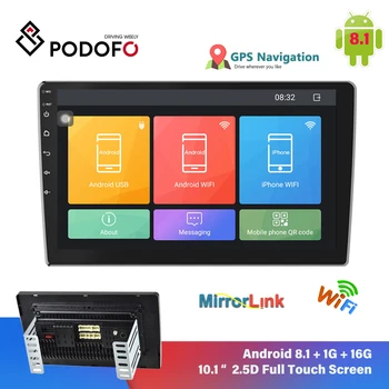 

LeeKooLuu Android 2 Din Car Radio GPS Navigation Multimedia Player 2.5D 10.1" Car Stereo Mirrorlink Bluetooth WIFI MP5 FM Radio