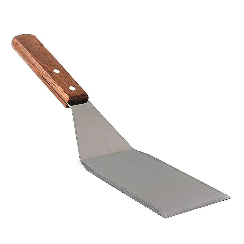 904 Stainless Steel Spatula Scraper Pancake pizza shovel batch Caesar Western shovel Turner Scoop with Wooden Handle