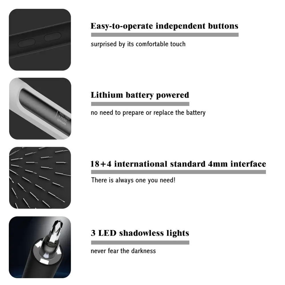 Прецизионная электрическая отвертка ifu Аккумуляторный мини набор с usb зарядкой и