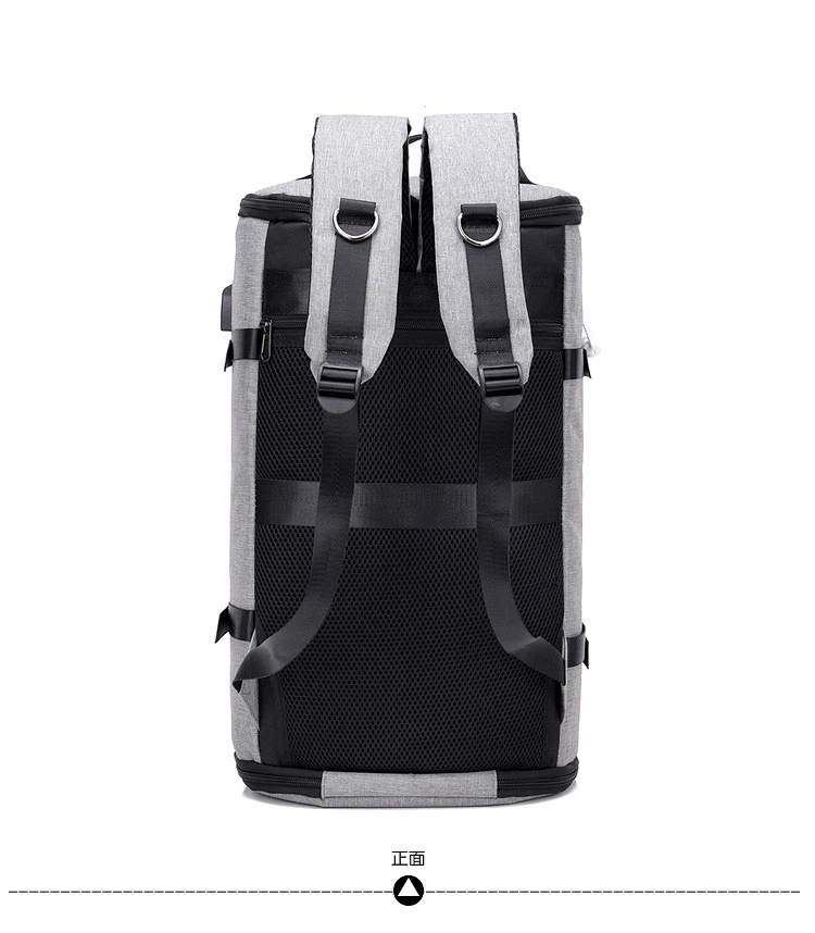 35L Мужская многофункциональная дорожная сумка, сумка для багажа, мужские дорожные сумки, большая вместительность, черный, серый Рюкзак, Брезентовая повседневная спортивная сумка