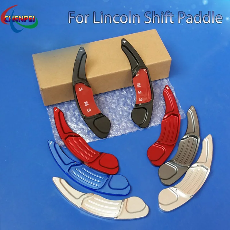 

2pcs Aluminum Car Steering Wheel Shift Paddle Extension Shifter For Lincoln MKC MKX MKZ MKS Continental Interior Accessories