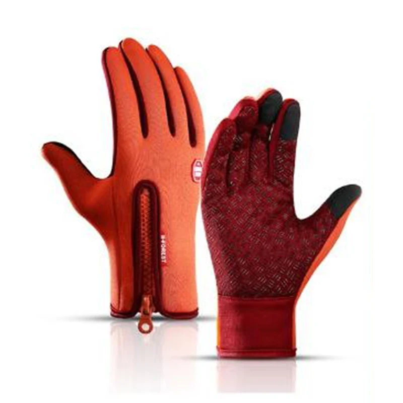 Cold-proof Ski Gloves Waterproof Winter Gloves Cycling Fluff Warm Gloves For Touchscreen Cold Weather Windproof Anti Slip
