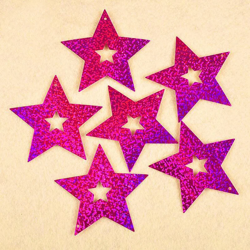 100 шт блестящие звезды картон карты подвеска в виде шара ленты Свадебные шары для украшения вечерние поставки 6 цветов дополнительно 100 - Цвет: Burgundy
