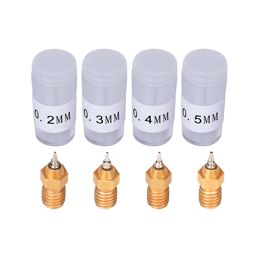 Высокое качество латунная насадка Budaschnozzle1.1 0,2 мм/0,3 мм/0,4 мм/0,5 мм Высокая Температура для 3D-принтеры s Hotend 3D-принтеры сопла