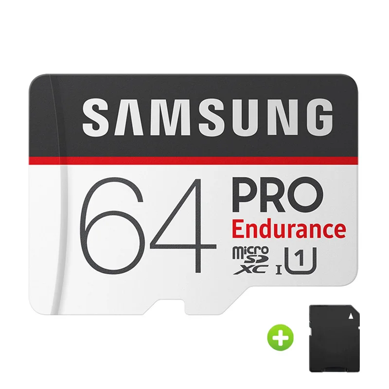 SAMSUNG карта памяти Micro SD 32 Гб 64 Гб 128 Гб карта памяти Pro выносливость SDXC 100 МБ/с. TF карты флэш накопитель usb для смартфонов - Емкость: 64GB-Adapter