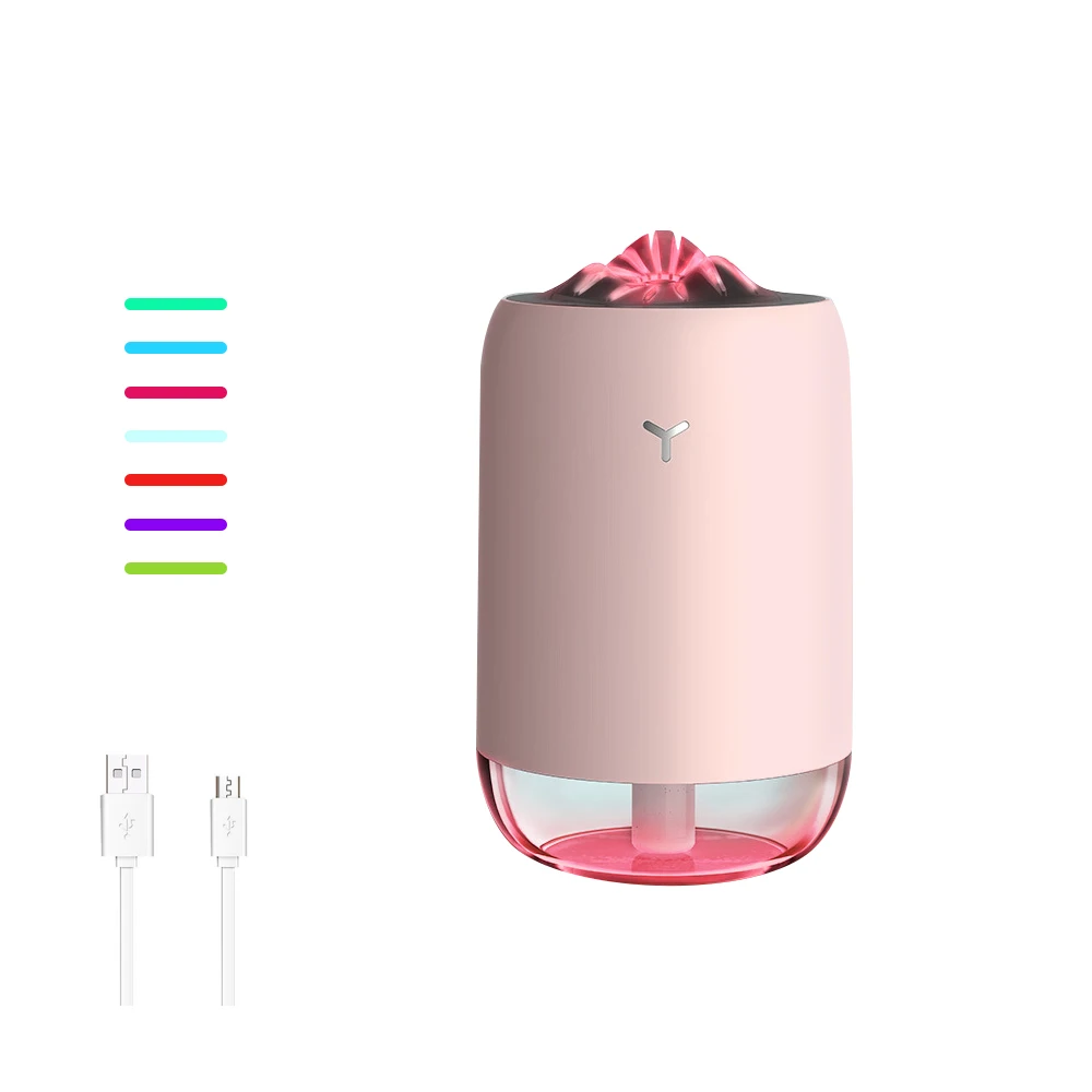 

Ultrasonic Air Humidifier Volcano Eruption Romantic Soft Light USB Essential Oil Diffuser Car Purifier Aroma Anion Mist Maker