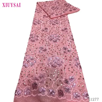

African velvet lace fabric Hot sale elegant design with kinds of sequins soft material base cloth graceful velvet fab S1277