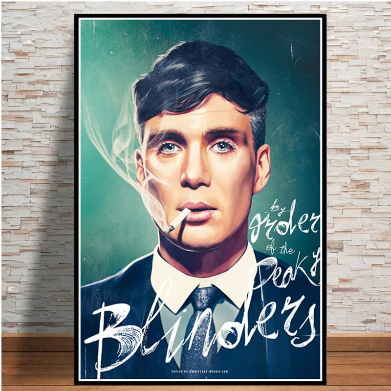 MQ3568 Горячая Peaky blinds Cillian Murphy США ТВ-шоу серия сезон художественный плакат Шелковый Холст украшение дома Настенная картина печать - Цвет: Зеленый