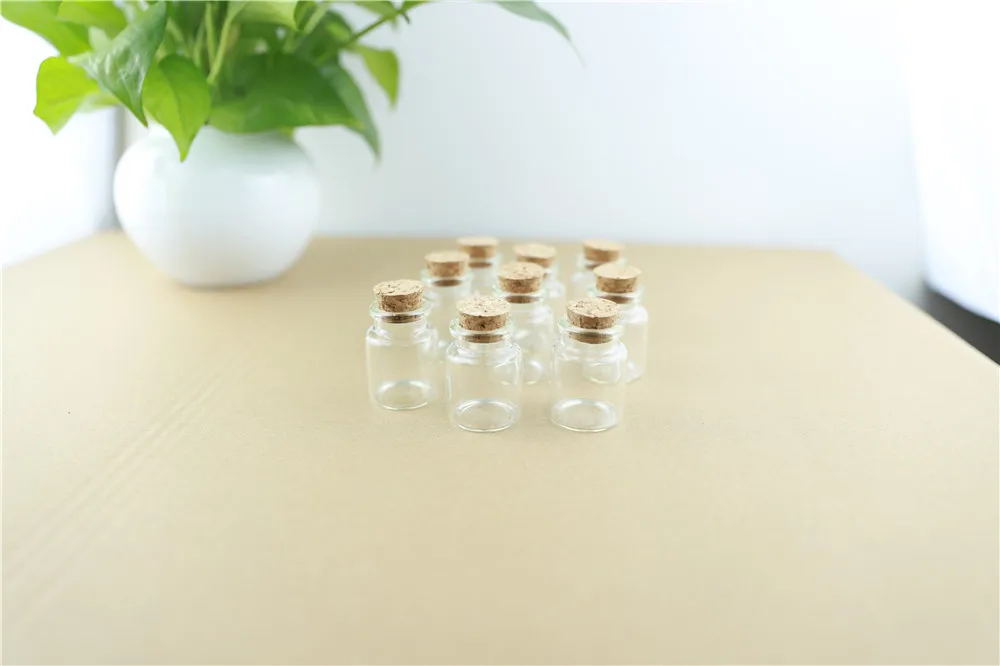 24pcsLot 15ml DIY Mini Wishing Glass Bottles Cork Crafts Jars Cork Stopper 3040mm Transparent Empty Glass Bottle Gift (11)
