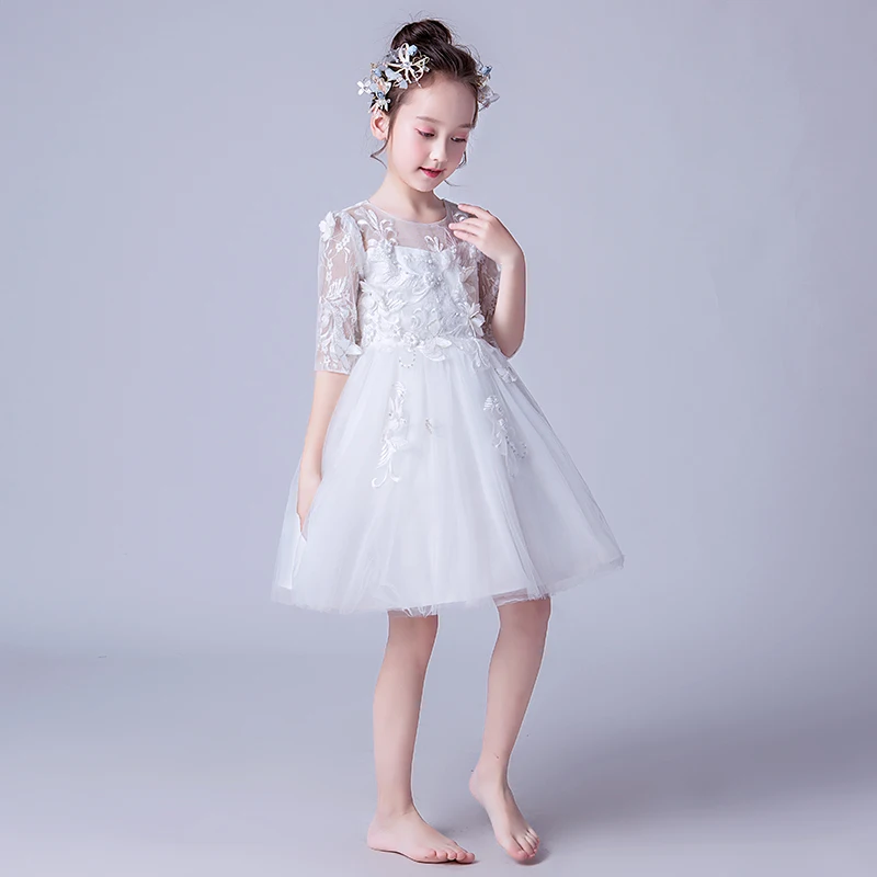 Vgiee Kids Dresses for Girls Dresses for Party and Wedding Knee-Length Mesh Half Animal Baby Girl Clothes Outfits CC598