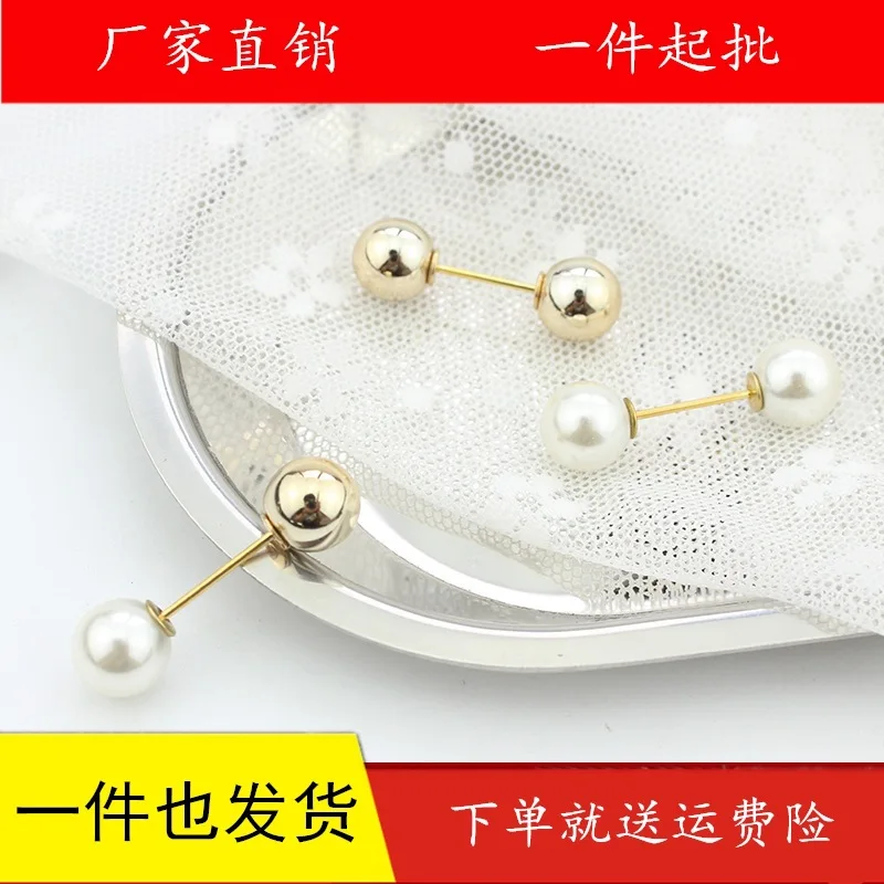 

Double Pearl A- line Pin Neckline Accessories Women's Corsage Sweater Cardigan Small Pin South Korea Versatile pi jian kou Brooc