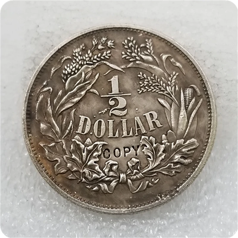 США 1859 французский голова половина доллара узоры имитация монеты
