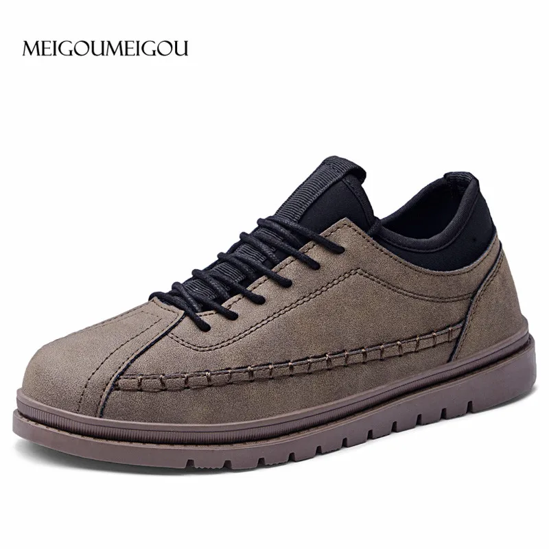 

Casual Leather Shoes Men Autumn New Men Shoes Lace-Up Men Fashion Shoes Male Sneakers Winter Men FLats Derby Shoes