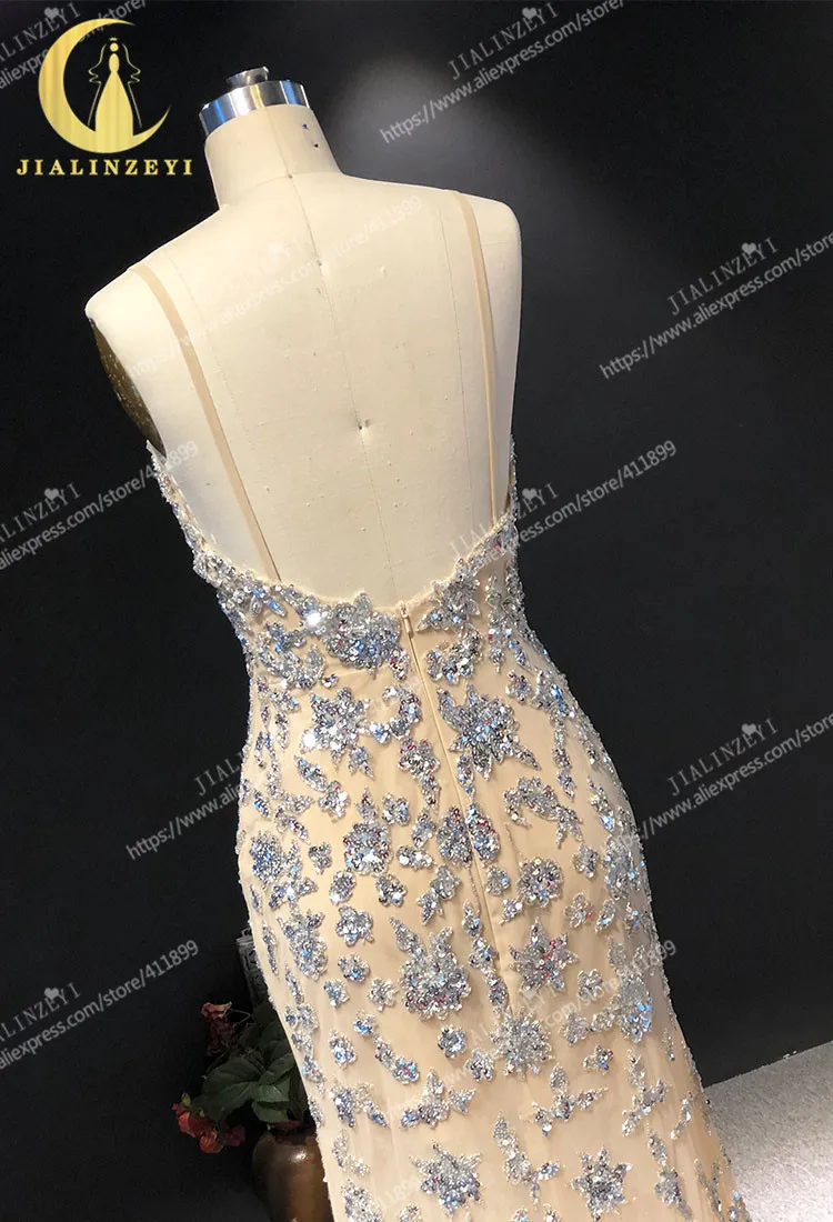 Rhine реальные фотографии сексуальные спагетти стап Серебряный vestido de noiva халат de soiree Арабский Вечерние платья Длинные