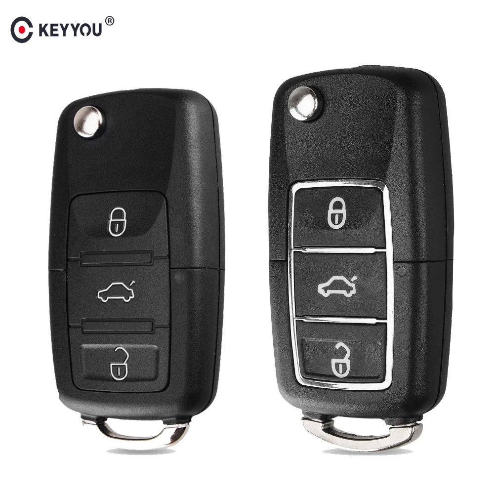 Раскладной Автомобильный Чехол KEYYOU для Volkswagen Vw Jetta Golf Passat B5 B6 Beetle Polo Bora Caddy MK5 Skoda 3