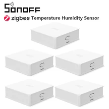 5 قطعة SONOFF SNZB 02 زيجبي درجة الحرارة و الرطوبة الاستشعار LowBattery الإخطار يعمل SONOFF زيجبي eWeLink APP التحكم