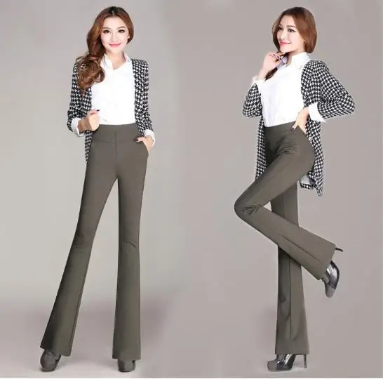 Женские Капри с высокой талией 2020 для офиса работы брюки размера плюс широкие