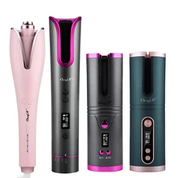 CkeyiN Automatic Curling Iron Cordless Auto Rotating Wireless Hair Curler Professional Wavy Iron Wand Portable Hair Styling Tool