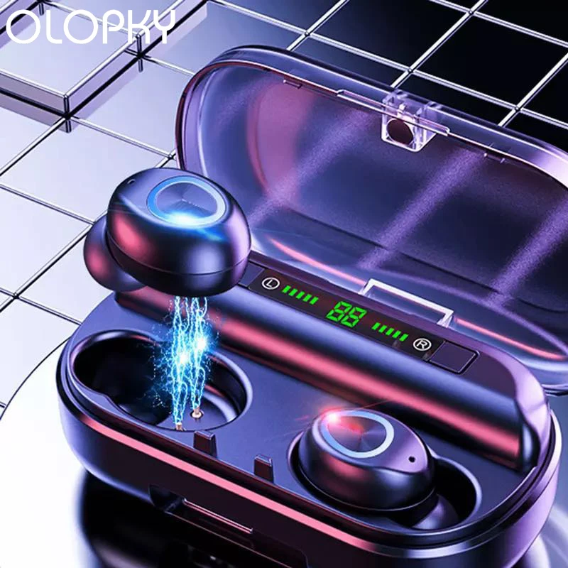 

V10 TWS wireless Earbuds Bluetooth 5.0 Earphones LED display Noise Cancellation Earphones earphone With 1200mAh charging Case