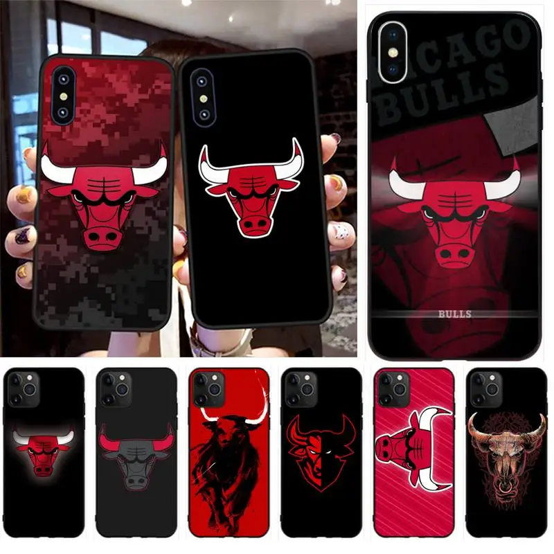 

HPCHCJHM cool digital art line bull head Soft Phone Cover Capa for iPhone 11 pro XS MAX 8 7 6 6S Plus X 5S SE 2020 XR case