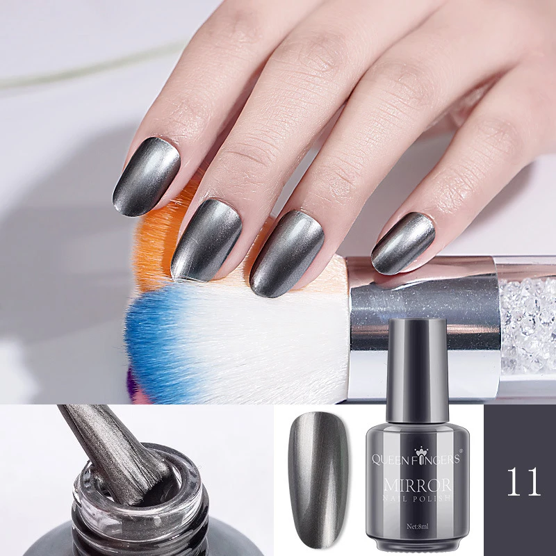 Новая мода, 12 цветов, зеркальный эффект, лак для ногтей, металлический лак для ногтей, хромированный лак для ногтей, лак для ногтей - Цвет: 11