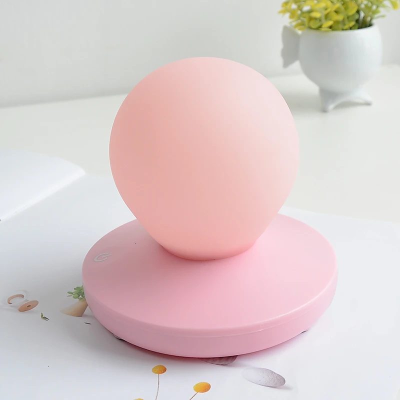 Pinkball Современный дешевый маленький Ночной светильник, атмосферная Usb зарядка, лампа для учебы, оригинальная настольная лампа - Цвет корпуса: Pinkball