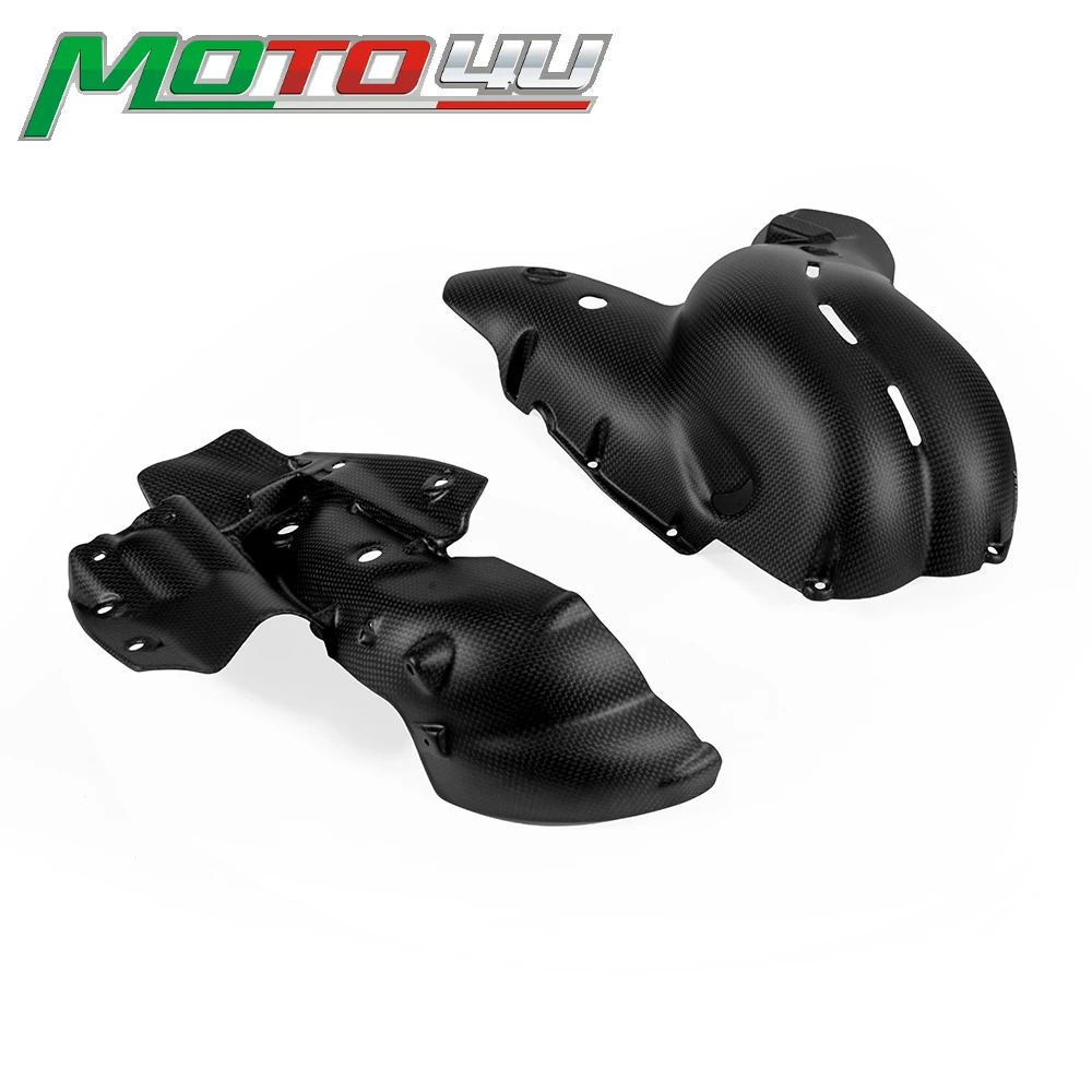 MOTO4U для Ducati Panigale V4 V4S Matt Gloss углеродное волокно выхлопная крышка тепловой щит обтекатель клобук защита