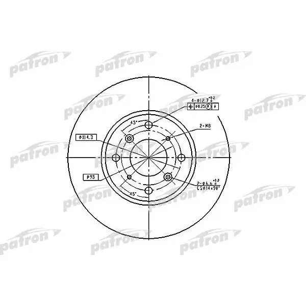 Диск тормозной передн HONDA: ACCORD VII 98-02, ACCORD VII Aerode