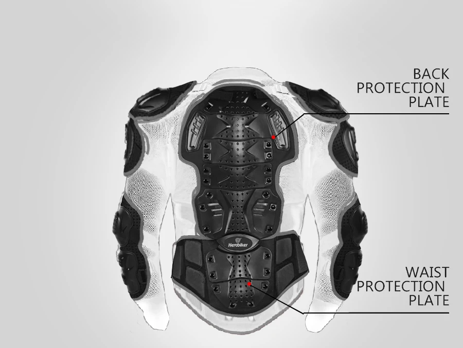 corrida corpo protetor jaqueta motocross moto engrenagem protetora + protetor pescoço
